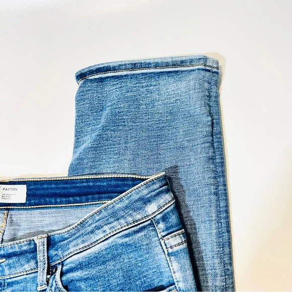 BKE jeans Payton Mid Rise Straight leg jeans distressed stretchy women Size 32 - Picture 6 of 12